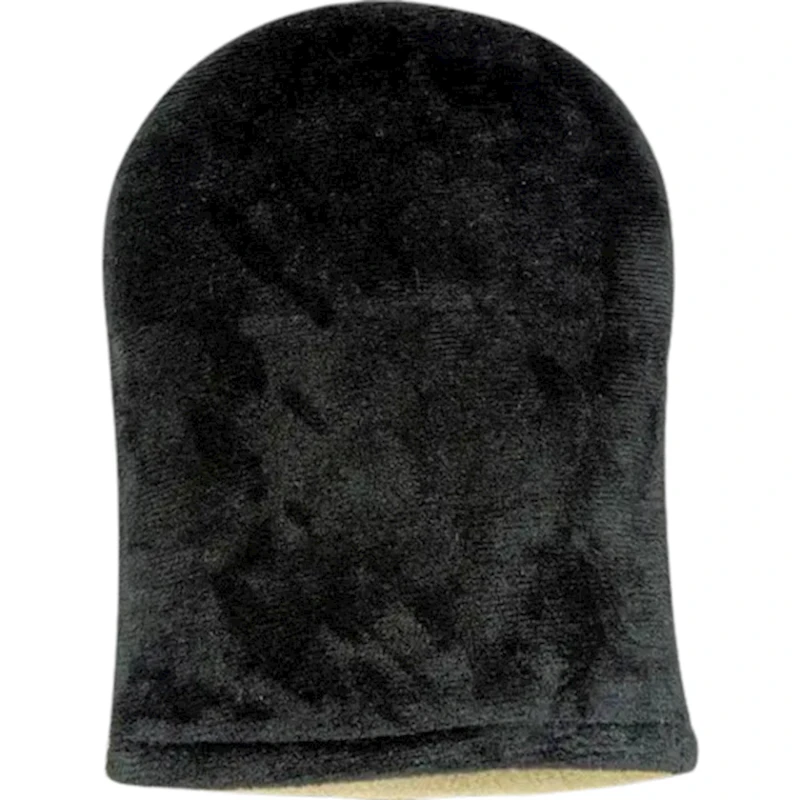 Мочалка-перчатка For Your Beauty, черная/бежевая