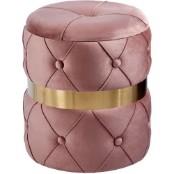 Пуфик 36, ткань, розовый, 40x35x35 см