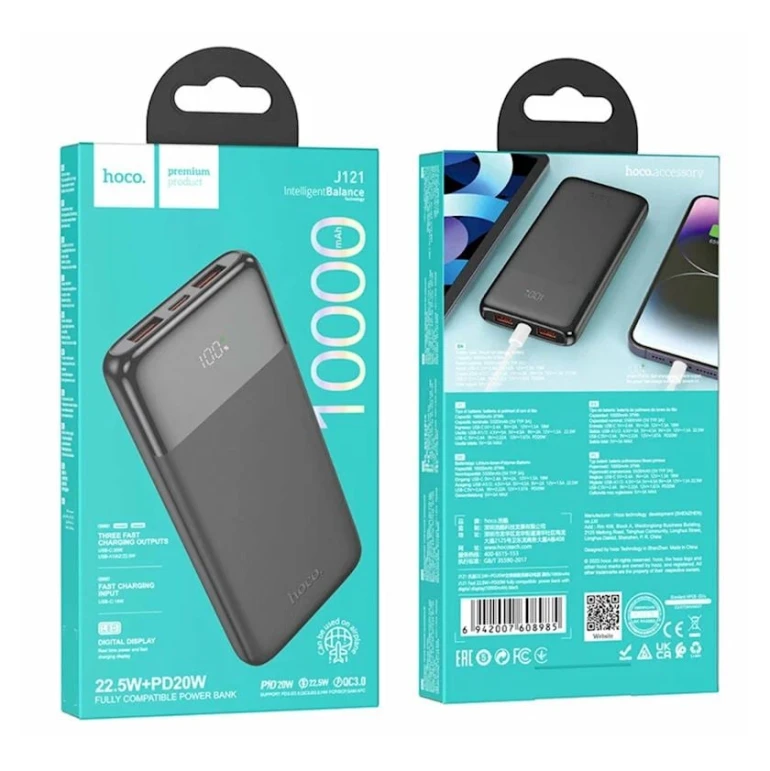 Внешний аккумулятор Hoco J121 10000 mAh Black