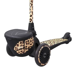 Самокат Scoot&Ride, черный/коричневый, 58x26x62.5 см