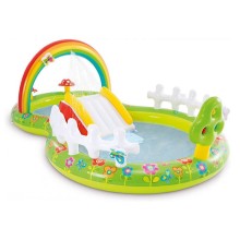Uşaqlar üçün oyun mərkəzi-hovuz Intex 57154 NP Mənim bağım, toplar, sürüşkən və fəvvarə ilə, 290х180х104 sm