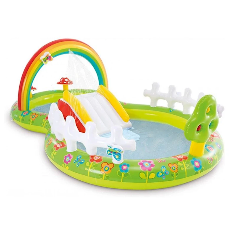 Игровой центр для детей-бассейн Intex 57154 NP Мой сад, с шариками, горкой и фонтаном, 290х180х104 см