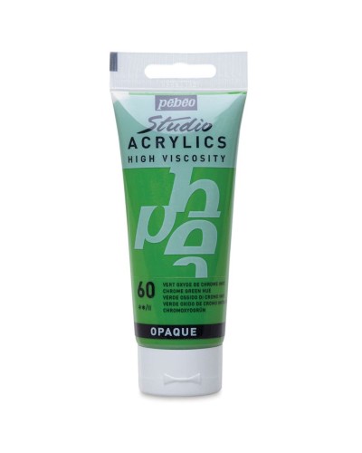 Akril boya Pebeo Studio Acrylics 60 Təqlid Xrom oksidləri Yaşıl 100 ml