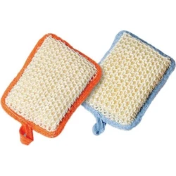 Мочалка для тела Lionesse SPA L-436, оранжевая/синяя