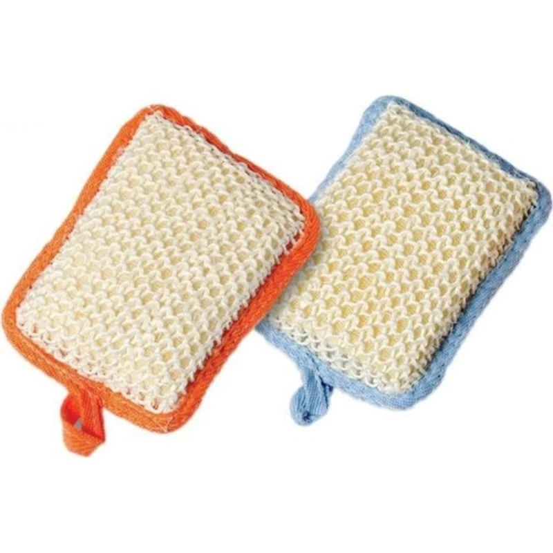 Мочалка для тела Lionesse SPA L-436, оранжевая/синяя Мочалка для тела Lionesse SPA L-436, оранжевая/синяя