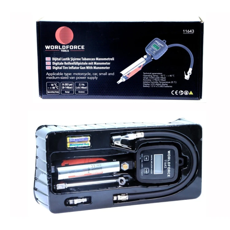 Цифровой манометр Worldforce 11643, 0-14 бар