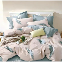 Комплект постельного белья Luxe Cotton 000777, пододеяльник 200x220 см, простыня 240x260 см, наволочка 50х70 см, двуспальный, хлопок, разноцветный