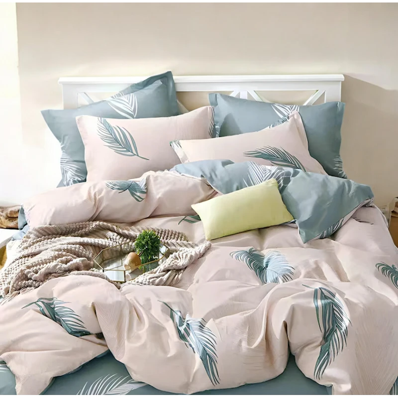 Комплект постельного белья Luxe Cotton 000777, пододеяльник 200x220 см, простыня 240x260 см, наволочка 50х70 см, двуспальный, хлопок, разноцветный