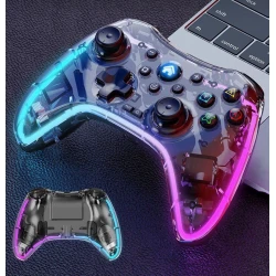 Прозрачный игровой контроллер Wukong с цветной шестиосевой ручкой для ПК Android iOS Switch 6240_console4 Прозрачный игровой контроллер Wukong с цветной шестиосевой ручкой для ПК Android iOS Switch 6240_console4