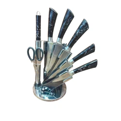 Bıçaq dəsti HMSD_BN3B metal tutacaq, qara, 7 əd