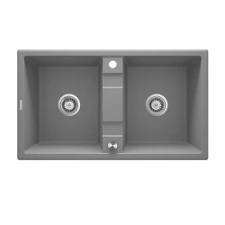 Кухонная мойка Deante Eridan S203, гранит, серая, 86x50x22 см
