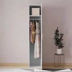 Шкаф Art Mebel 5, 210x40x45 см, ламинат, белый