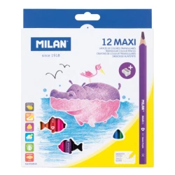 Набор цветных карандашей Milan Jumbo Maxi, 12 цветов