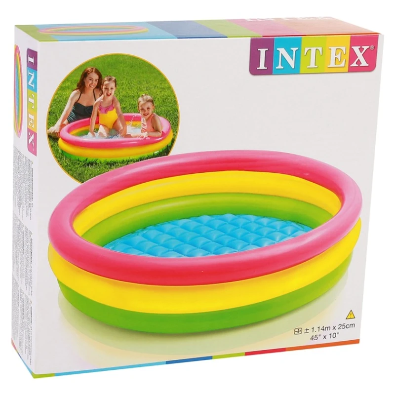Детский бассейн İntex H57412NP, разноцветный, 114x25 см, 136 л