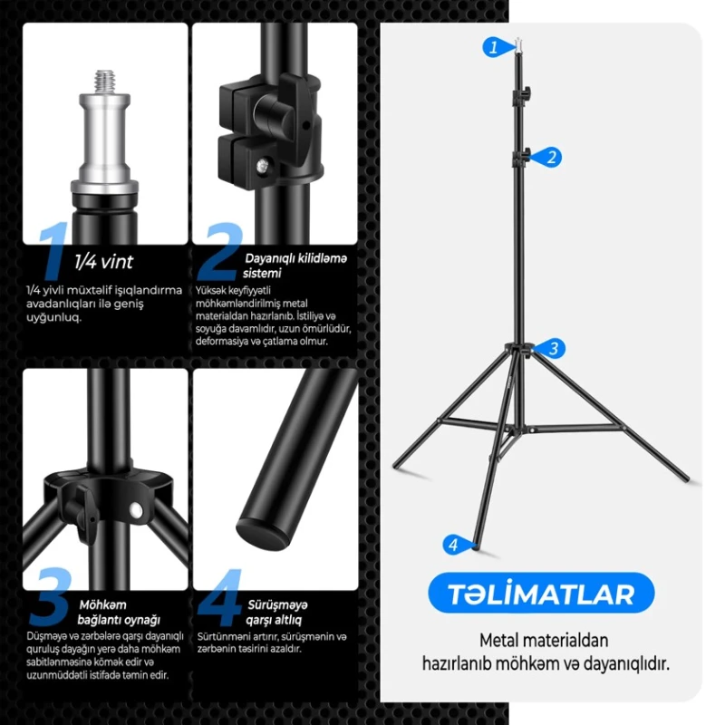 Стойка Neewer ST-200, 200 см Стойка Neewer ST-200, 200 см