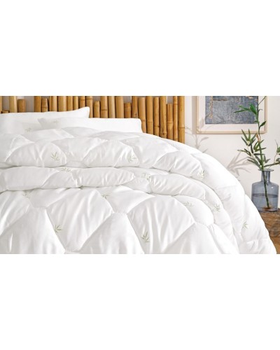 Yorğan Yataş Nuevo Bambu 235x215 sm, ikinəfərlik XL, bambuk/silikonlaşdırılmış lif, ağ