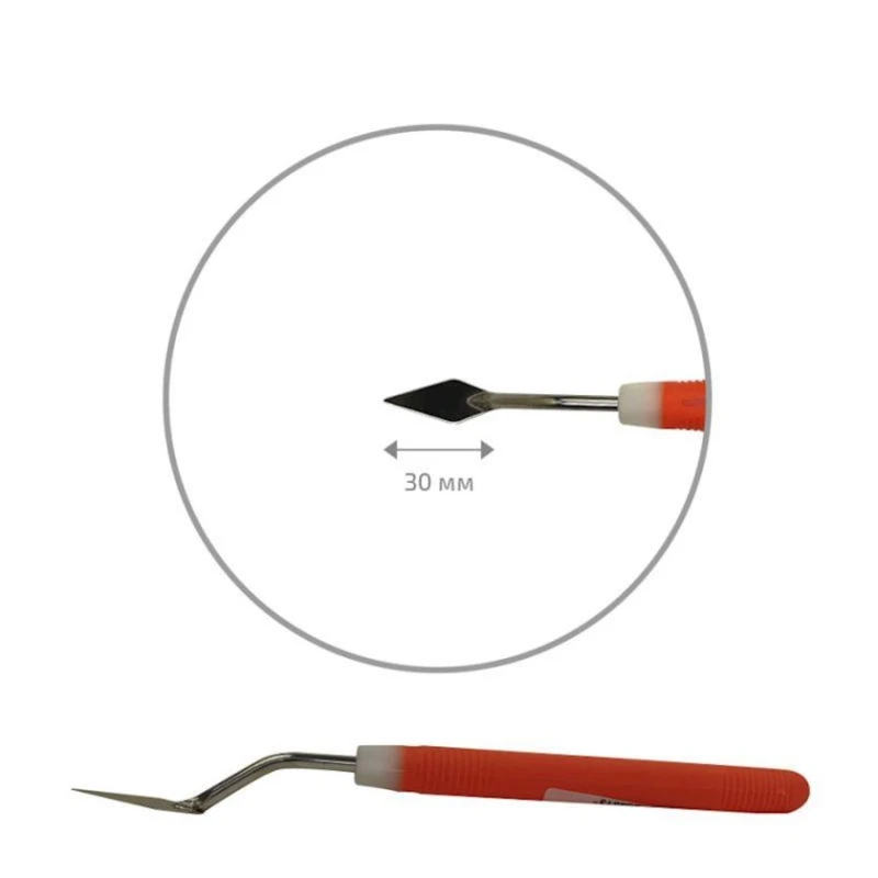 Мастихин Rosa Modern, металл/резина, ромб мини, 3 см, № 040 Мастихин Rosa Modern, металл/резина, ромб мини, 3 см, № 040