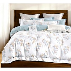 Yataq dəsti Luxe Cotton 000773, yorğan üzü 200x220 sm, mələfə 240x260 sm, yastıq üzü 50х70 sm, ikinəfərlik, satin, ağ