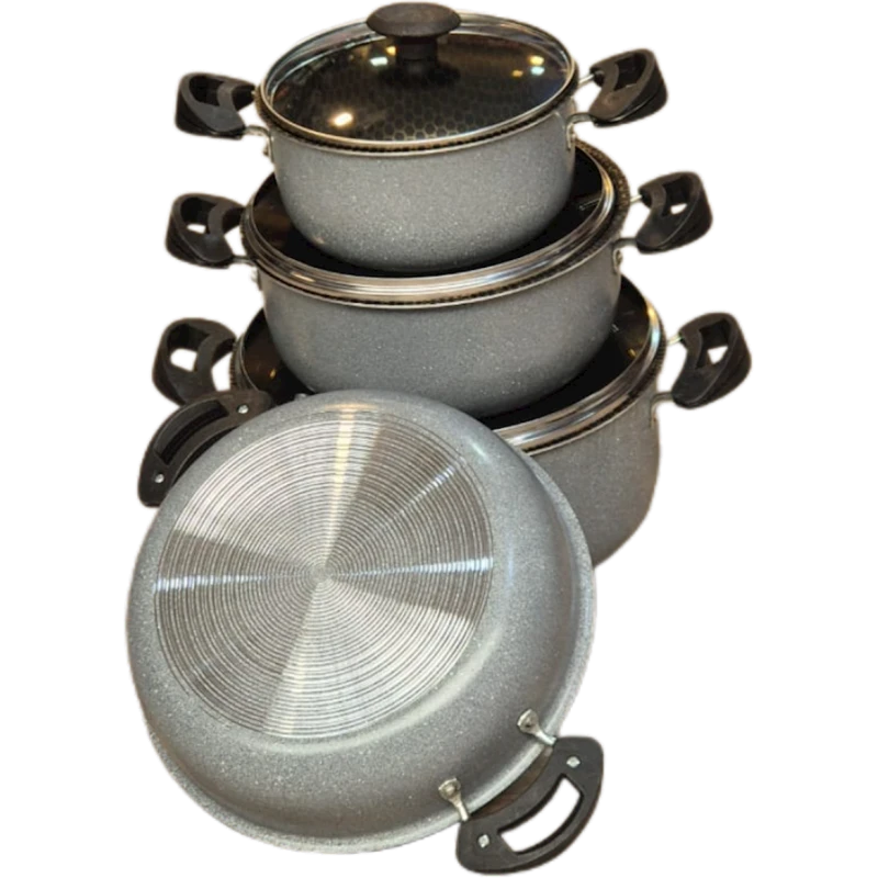 Набор кастрюль Sac CH-0019, серый, 4 шт