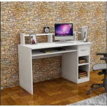 Yazı masası Ev Plus Eslem, ağ, 120x55x94 sm
