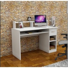 Yazı masası Ev Plus Eslem, ağ, 120x55x94 sm