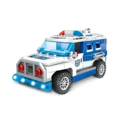 Конструктор Police Car Полицейский джип, от 3 лет, 72 элемента, пластик, синий/белый Конструктор Police Car Полицейский джип, от 3 лет, 72 элемента, пластик, синий/белый