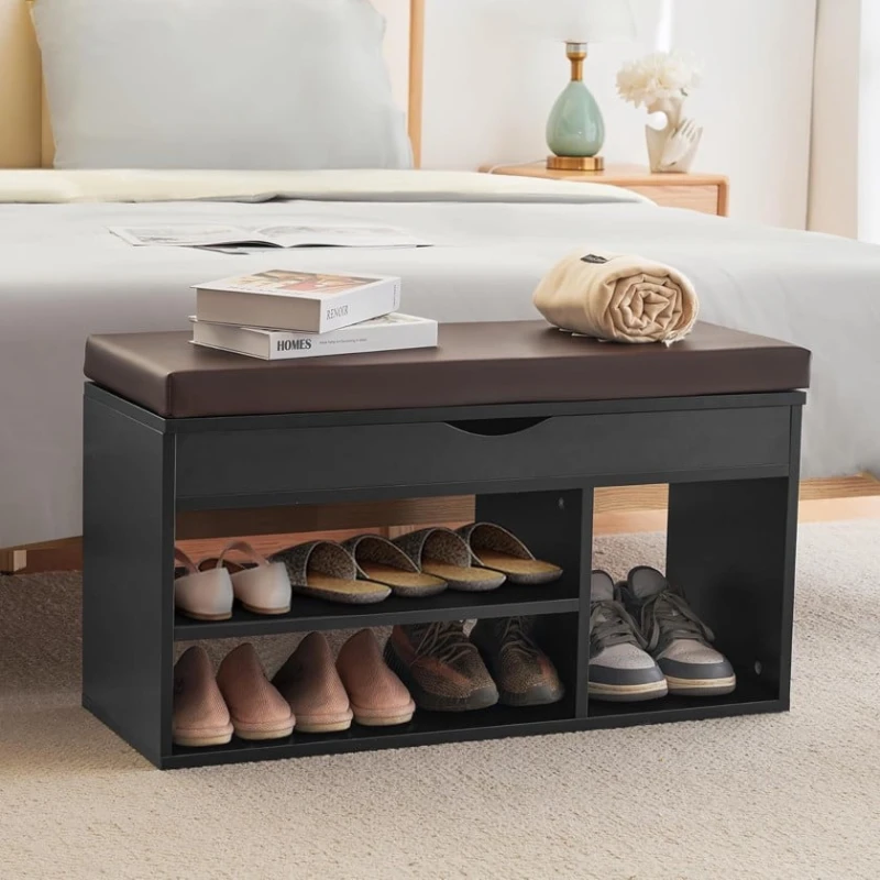 Ayaqqabı üçün tumba Art Mebel 45, laminat, qara, 60х100х35 sm