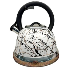 Чайник Sonifer SF-2516, нержавеющая сталь, белый/черный, 3.5 л