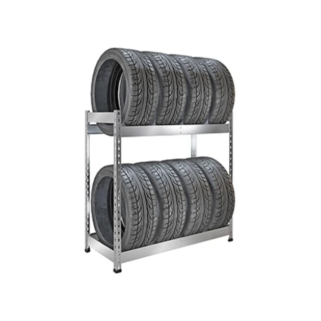 Стеллаж Praktik SB 8, для хранения колес, оцинкованная, серебристая Стеллаж Praktik SB 8, для хранения колес, оцинкованная, серебристая