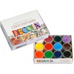 Набор акрила по стеклу и керамике Decola, 12x20