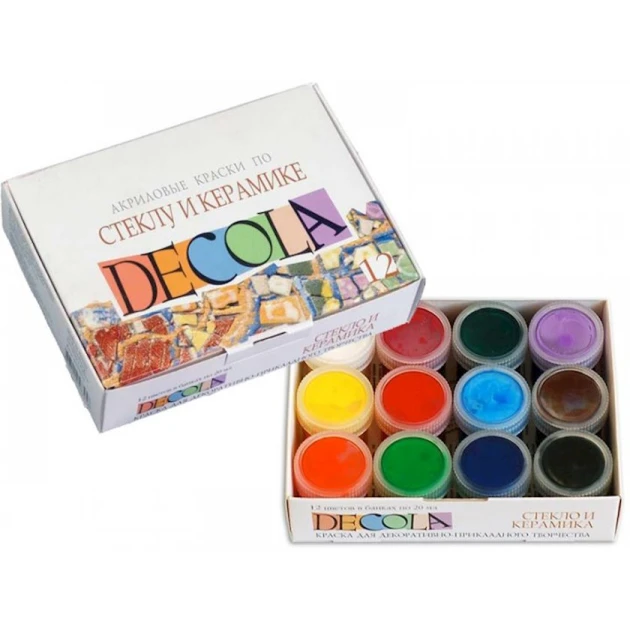 Набор акрила по стеклу и керамике Decola, 12x20 Набор акрила по стеклу и керамике Decola, 12x20