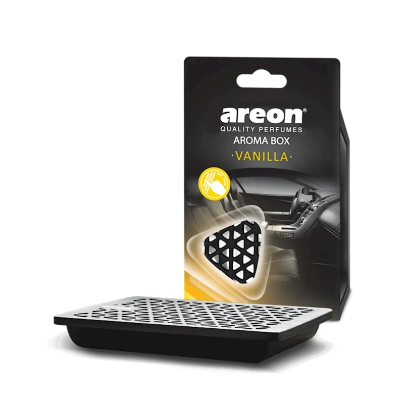 Ароматизатор Areon Aroma Box Vanilla ABC06, гелевый, под сиденье Ароматизатор Areon Aroma Box Vanilla ABC06, гелевый, под сиденье