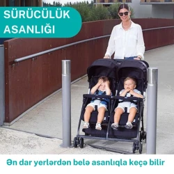 Детская коляска Chicco Ohlala Silver Cat, черная/серая, 78x88x101 см, 0+ месяцев