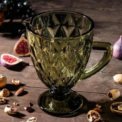 Графин, стекло, зеленый, 1 л, 1 шт