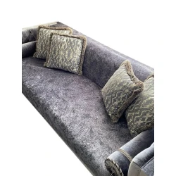 Yapışqanlı divan örtüyü Furkan FA tekstil-77, ölçü 150x210 sm, boz