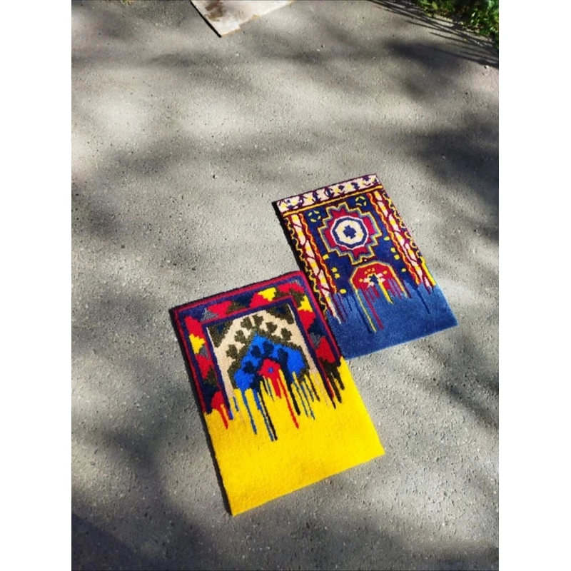 Ковер ручного производства NN Rugs 1112, разноцветный, 60x45 см