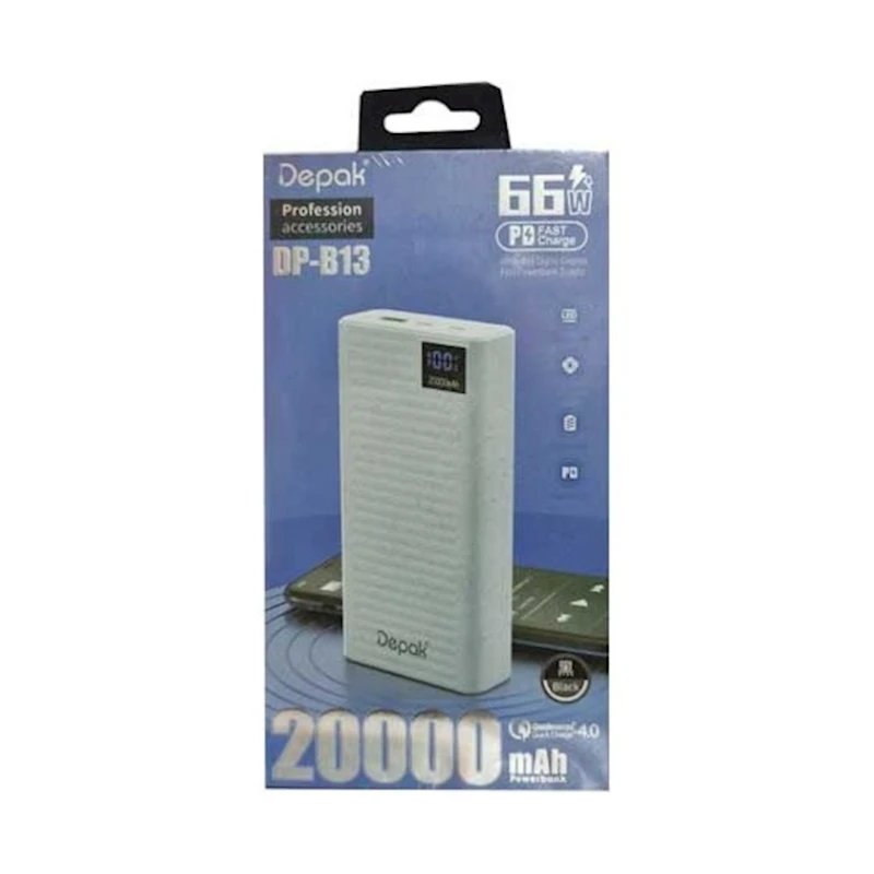 Xarici akkumulyator Depak DP-B13 20000 mAh White Xarici akkumulyator Depak DP-B13 20000 mAh White