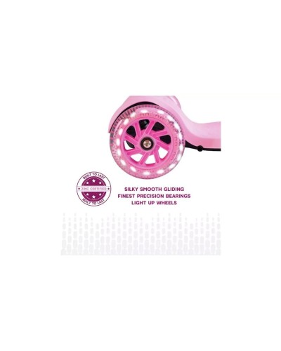 Uşaqlar üçün samokat Hypro Zinc Flyte Three Wheeled Folding ZC07925, çəhrayı
