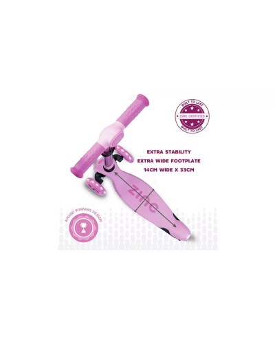 Uşaqlar üçün samokat Hypro Zinc Flyte Three Wheeled Folding ZC07925, çəhrayı