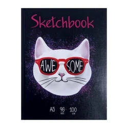 Скетчбук Miland Cool Cat, 96 листов, формат А5 Скетчбук Miland Cool Cat, 96 листов, формат А5