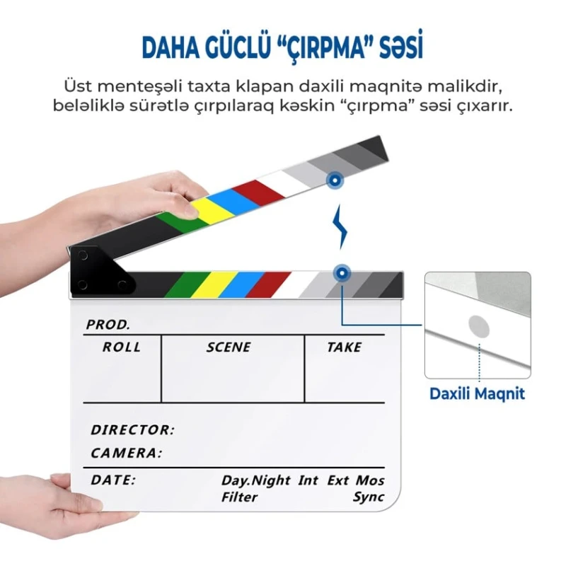 Кинематографическая акриловая хлопушка Neewer AK-RJW Кинематографическая акриловая хлопушка Neewer AK-RJW