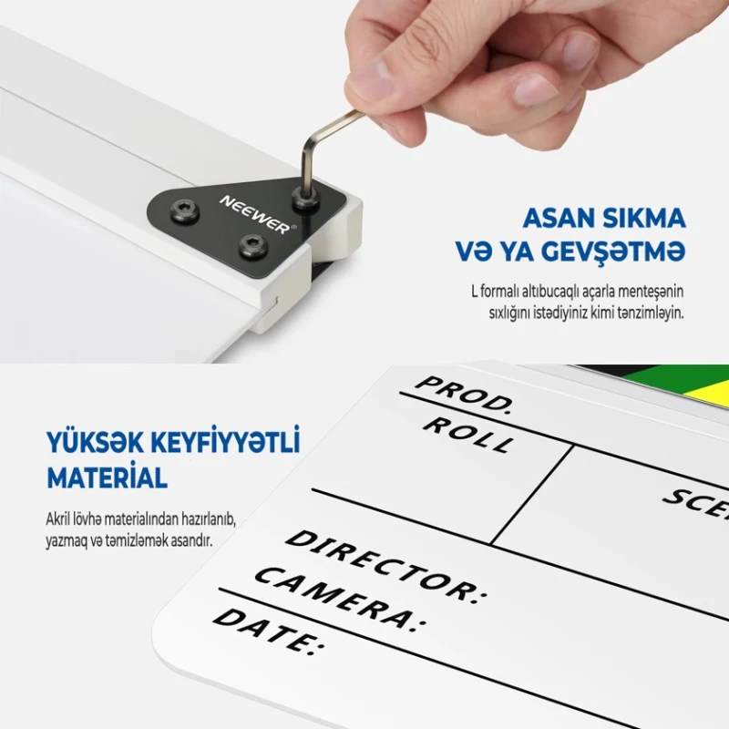 Кинематографическая акриловая хлопушка Neewer AK-RJW Кинематографическая акриловая хлопушка Neewer AK-RJW