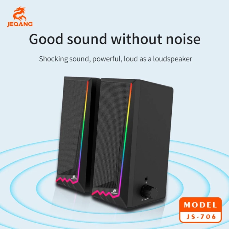 Portativ dinamik Jeqang JS-706 RGB Black