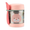 Пищевой термос Skip Hop Zoo Кот, нержавеющая сталь, разноцветный, 325 мл Пищевой термос Skip Hop Zoo Кот, нержавеющая сталь, разноцветный, 325 мл