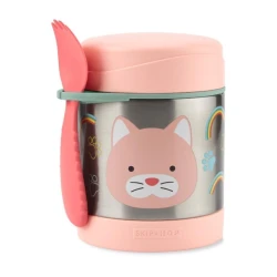 Пищевой термос Skip Hop Zoo Кот, нержавеющая сталь, разноцветный, 325 мл