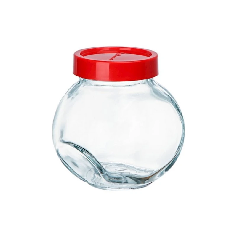 Банка для хранения Pasabahce Bella, 200 мл, стекло, прозрачный, красный Банка для хранения Pasabahce Bella, 200 мл, стекло, прозрачный, красный