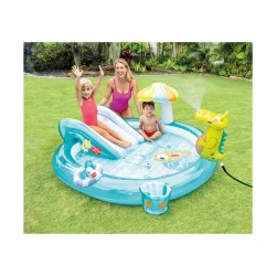 Oyun mərkəzi-hovuz Intex Crocodile, uşaqlar üçün, şişmə, 201х170х84 sm, 160 l, rəngbərəng