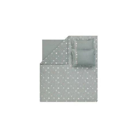 Комплект постельного белья Yataş Samba, пододеяльник 200x220 см, простыня 240x260 см, наволочки 50x70 см 2 шт, евро, хлопок, Adaçayı