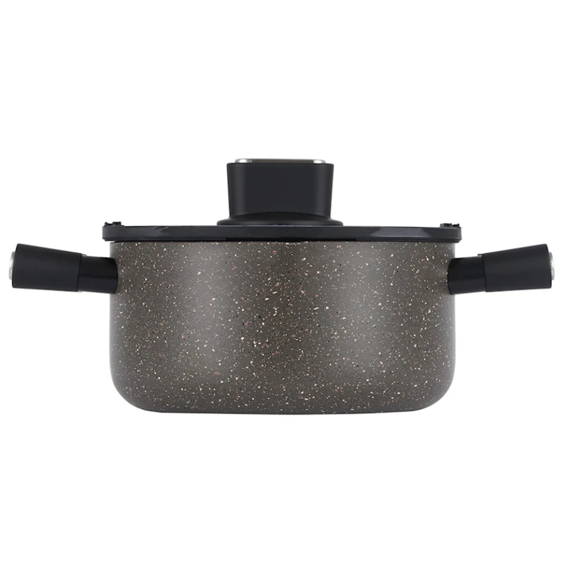 Кастрюля Werner Organic Stone style, 20 см, 2.8 л, алюминий, коричневая Кастрюля Werner Organic Stone style, 20 см, 2.8 л, алюминий, коричневая