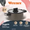 Кастрюля Werner Organic Stone style, 20 см, 2.8 л, алюминий, коричневая Кастрюля Werner Organic Stone style, 20 см, 2.8 л, алюминий, коричневая